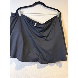 Lands End Black Swim Skirt with Built-in Brief Plus Size 22W Swimsuit Bottom